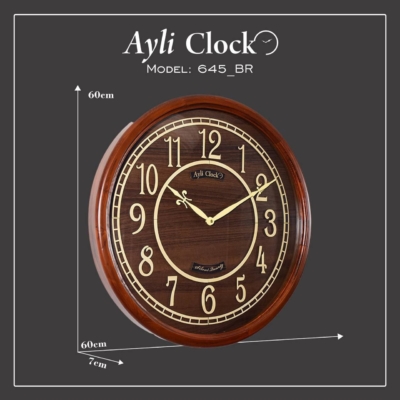 ساعت دیواری چوبی آیلی کد:۶۴۵
