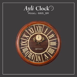 ساعت دیواری چوبی آیلی کد:۶۶۵