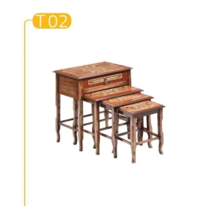 میز چهار تیکه عسلی کشو دار پولیشی