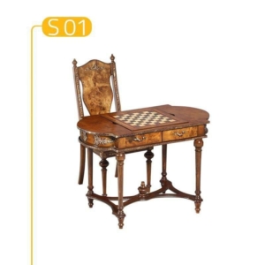 میز بازی دارای بازی های تخته نرد . شطرنج  به همراه دو عدد صندلی  