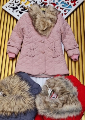 پالتو یقه خزدار دخترانه