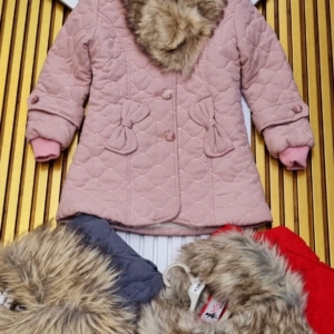 پالتو یقه خزدار دخترانه