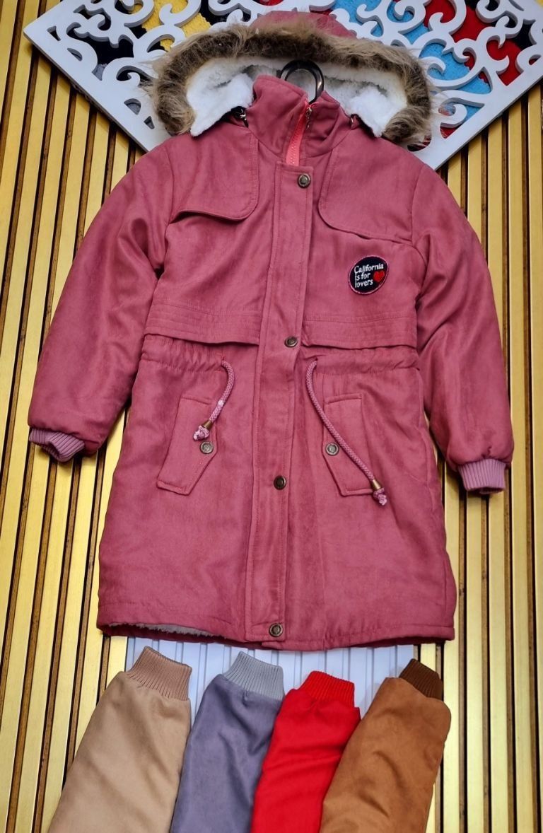 پالتو داخل خز کلاهدار دخترانه