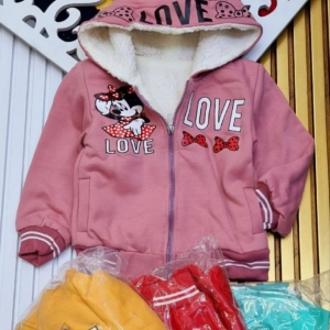 سوئی شرت داخل خز دخترانه