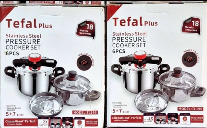 زودپز دوقلو تفال پلاس کف چدن 5+7