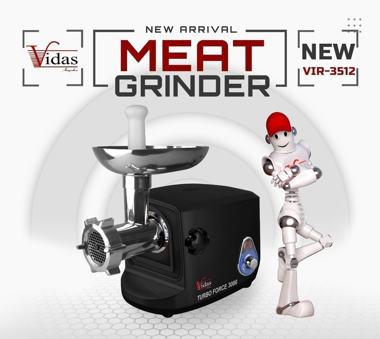 چرخ گوشت دیجیتالی ویداس مدل 3512