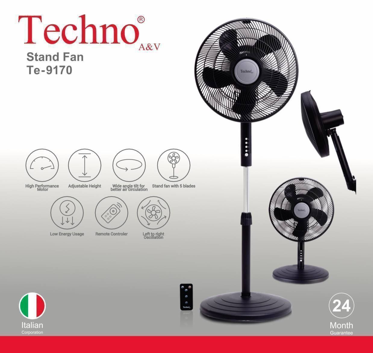 پنکه ۳ منظوره باکنترل تکنو مدل 9170