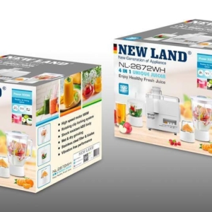 آبمیوه گیری نیولند 4 کاره(4 in 1 Unique Juicer)مدل: ( NL-2672WH
