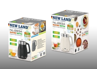 کتری برقی نیولند (Electric kettle)مدل: (NL-2934GR) -(NL-2934BG) – (NL-2934BL)