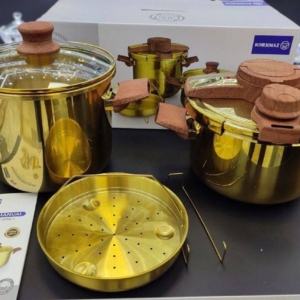 زودپز دوقلو‌ 5+7 لیتر طلایی کرکماز