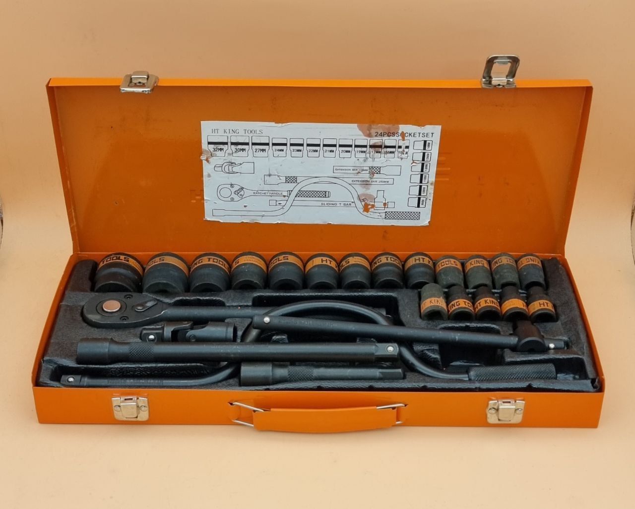 جعبه بکس ۲۴ پارچه هندل دار مشکی کینگ