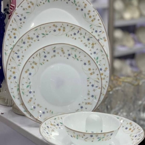 سرویس ۲۸پارچه ۶نفره غداخوری طرح گرد 515درجه یک قالب پارس اپال 