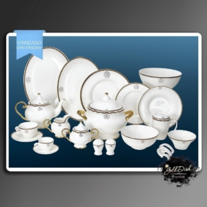 سرویس چینی 18نفره گلد دیشNEW COLLOCTION کد : 1402266 LANGADA SHAPE
