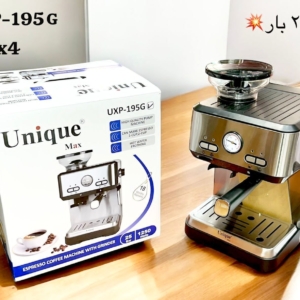اسپرسو ساز مدل ۱۹۵ یونیک بدنه استیل ۲۵ بار دارای آسیاب و قطع کن خودکار