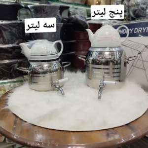 کتری قوری 3/4/5/6لیتر دسته استیل کف اینداکشن(چدن)