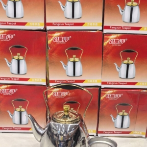کتری استیل دسته طلایی2 لیترتوری دار