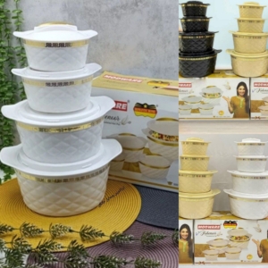 سرویس ۸ تکه گرم نگهدارنده استیل دوجداره پرسی