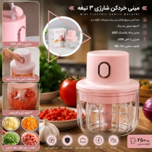 مینی خردکن شارژی خارجی صورتی