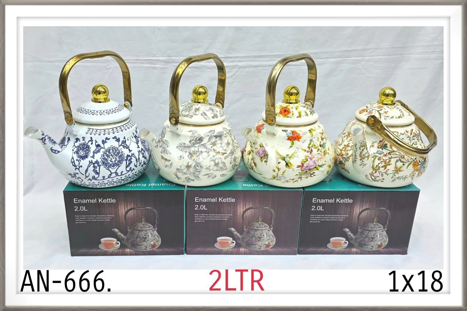 کتری لعابی 2لیتر مدل 666